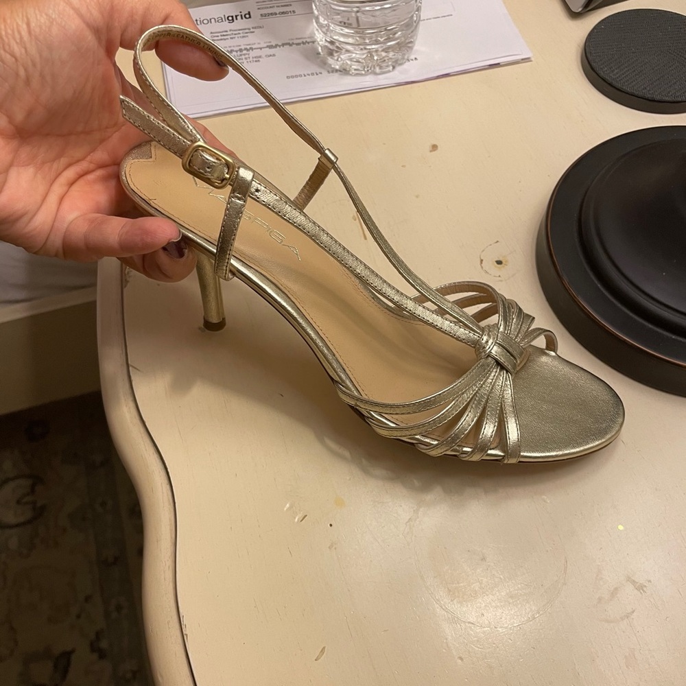 Via Spiga gold heels
